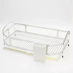 고퀄리티   주방용품 그릇 설거지정리대 1단 미니 스텐 수납 물받이 수저 식기건조대