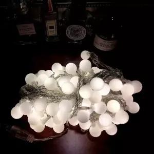 LED앵두전구 100구 투명선 웜화이트 점멸전원코드포함