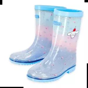 캐릭터장화 시나모롤 블루 글리터 트로피칼 어린이 아동 PVC 장화