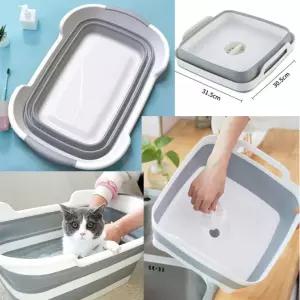 자바라욕조 캠핑 접이식 자바로소형빨래통 식기 소형애견목욕탕 목욕