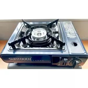 가스렌지(썬터치 검정 )/렌지 버너 캠핑 취사 국물받이 고화력 고기 불판 야외 요리 가정용 안전 손잡이