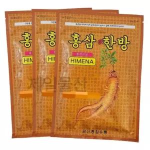 홍삼한방 건강패드 20매 찜질팩 패치 진한 한방 3개 바르는파스 겔타입 롤온