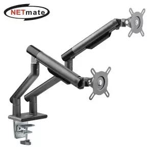 [셀러에이드](NETmate) 클램프형 듀얼 모니터 거치대(최대32형)