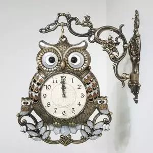 대형부엉이 골드 양면벽시계 인테리어 벽걸이 (KYR-W3200F4)