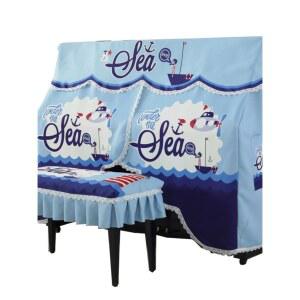 피아노커버 먼지 덮개 패브릭 프릴 보호용 그랜드 방진커버 오염방지 엘크+싱글 노르딕 악기 의자 벤치 대형