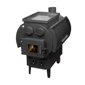 신일금속 SL-120C 장작나무 화목난로 실외 천막용 4T철판 내구력 이동식 바퀴장착