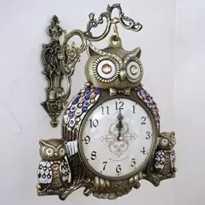 북유럽 양면시계(N1012) 부엉이가족 코너 풍수장식품 (KYR-W730FC5)