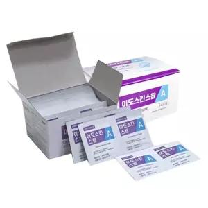 국산 이도팜 이도스킨스왑A 100매 1통/소독 알코올 일회 멸균 살균 휴대 구급 매입 병원 가정 응급 에탄올