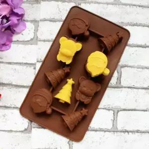 [하프클럽/]크리스마스 실리콘 몰드 산타곰 모양 제과 만들기 도구