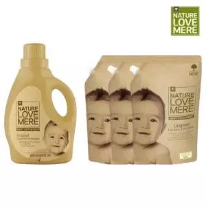 네이쳐러브메레 아기세탁세제 용기형 1800ml 1개+리필형1300ml 3팩