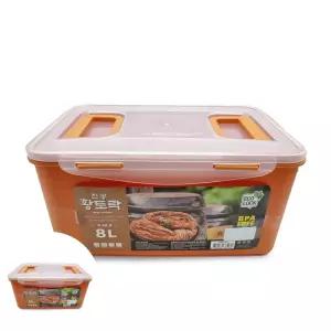 김치통 황토락 중 핸들 밀폐 절임 보관 6호 8L