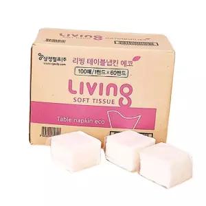 뽑아쓰는 냅킨 100매 60P 1박스 업소용 테이플 넵킨
