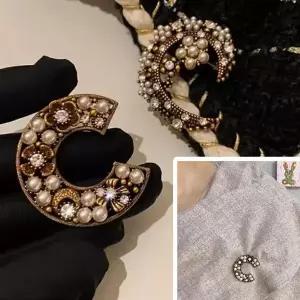 [하프클럽/]앤틱진주핀브로치 패션 포인트 느낌있는 데일리 여성