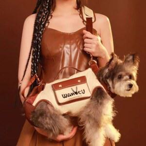 손잡이 하네스 영국 고양이 이동가방 대중교통 외출용 손잡이가 이동장 앞가방 강아지 병원용