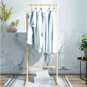 폭좁은 행거 미니 심플형 원목 나무 스탠드 옷걸이