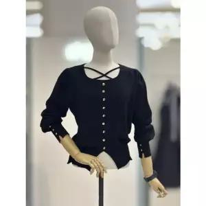 [NS홈쇼핑]이프네 네크라인 끈 포인트 니트 (DP9WKT23)[35658721]