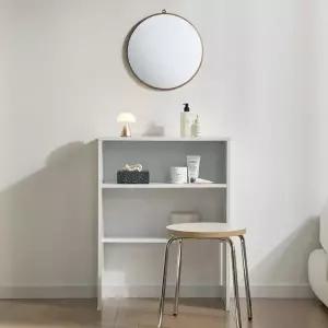 히트가구 C1384 오픈 수납 화장대 벽거울 세트 1color