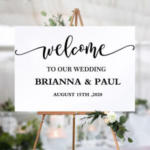 1pc 우수한 맞춤형 이름 DIY PVC 웨딩 장식 액세서리 스티커 선물 상자 Welco