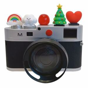 활기찬 무지개 하트 디자인 카메라 핫슈 가드 먼지 커버