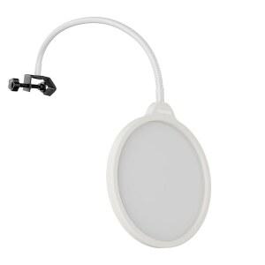 [미국배송] BOILUZIO 프로페셔널 마이크 팝 필터 프리미엄 유연한 구스넥 마운트 및 블루 예티 스노우볼 등을 위한 더블 레이어 사운드 마스크 쉴드 BO2024MPF-15W