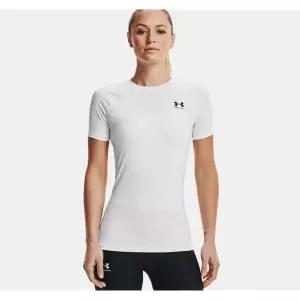 [백화점 정품] 언더아머 Under Armour 1365460-100 여성 히트기어 컴프레션 기능성 반팔티 운동복 트레이닝