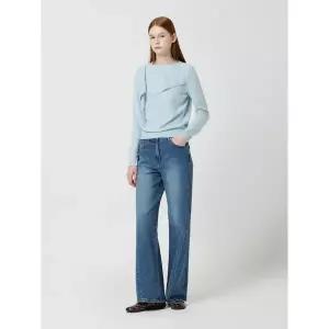 갤러리아 [CC콜렉트]사선절개 와이드 데님 팬츠(C254PSA432)