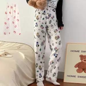 (색상 동물들 XL)수면잠옷 겨울 홈웨어 바지 파자마 극세사 팬츠 극세사 내의 편안한잠옷