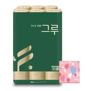 삼정 3겹 그루 오리지널 화장지 30M30롤 1팩 + 여행용티슈 40매