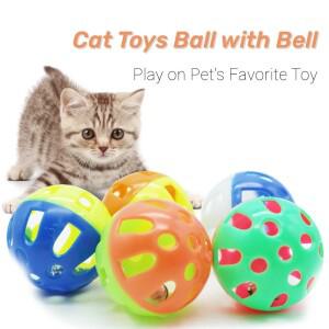 [호환품]고양이 벨 링 키덜트 공 플라스틱 징글 재생 씹는 딸랑이 스크래치 대화 형 고양이 훈련 키덜트 애