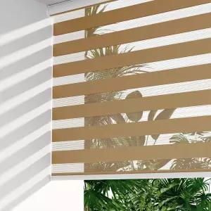 LazBlinds 무선 듀얼 레이어 지브라 블라인드 카세트 조명 필터링 프라이버시 롤러 음영 실내 창문의 제어