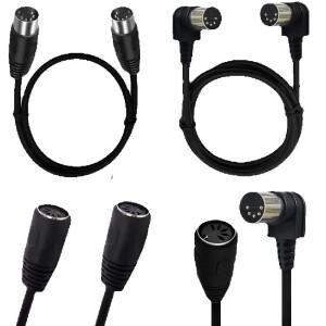 [호환품]0.5M-5M 90도 MIDI DIN 5핀 남성-남성 플러그 오디오 연장 케이블 남성-여성-여성 코드 Din-5핀 M/