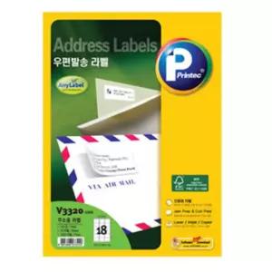 Printec 우편 발송 라벨 스티커 편지 주소 라벨지