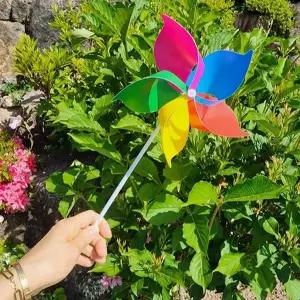 [골드스마일]오색 정원 장식용 바람개비 유치원 운동회 허수아비