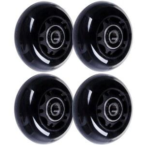 AOWISH 64mm 인라인 스케이트 휠 x 24mm 롤러 하키 교체 휠(롤러 보드 가방, 수하물 캐리어, 물줄 시트, 스테디레스트 우드 선반(4팩)용 베어링 포함)