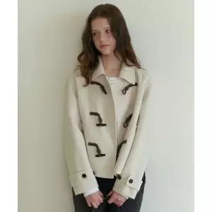 AMONG A HANDMADE SOLID DUFFLE COAT_IVORY 372349