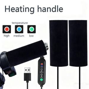 바이크 오토바이 열선 핸들바 커버 5V 2A USB 전기 3단계 온열 핸드그립 액세서리