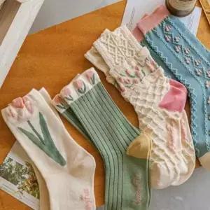 설레는 봄 예쁜 양말 4개 세트