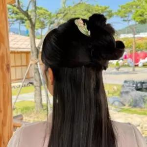 [하프클럽/셀러허브_여성트랜드패션]헤어코사지 옥 전통비녀 옥비녀 진주