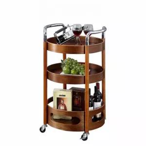 원목 주방 웨건 티테이블 겸용 무빙 타입 따뜻한 심플한