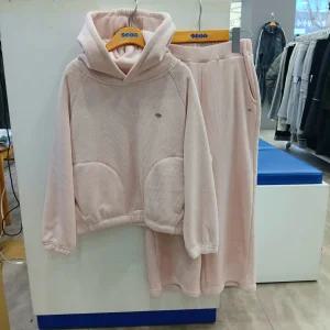 [에스핏]주니어 키즈 후드티 와이드 세트 아동 겨울 기모 상하복 골덴 벨벳