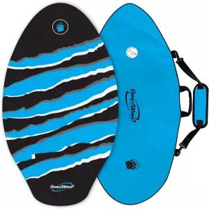 웨이브 블랙 클로 스트라이크 40을 소유하세요u2033 고성능 나무 스키보드 미끄럼 방지 트랙션 패드 포함