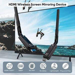 400M 1080P 5G 무선 HDMI 오디오 및 비디오 송수신기 확장기 카메라 노트북 PC PS4에서 TV 모니터 프로젝터