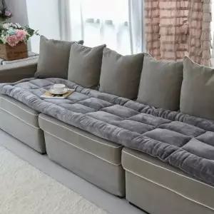 사우전드 겨울 극세사 먼지없는 쇼파패드 사계절 소파커버 쇼파매트 깔개 사계절 쇼파방석 3인용 4인용