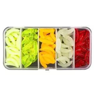 (색상 웜100EA)루어낚시 웜 100EA 세트 미끼 찌 겨울 낚시용품_24039563