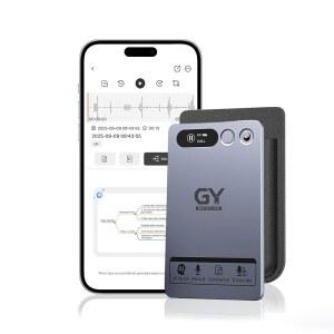 [미국배송] 앱 제어가 가능한 AI 노트 음성 녹음기 CHATGPT로 무료 전사 및 요약 152개 언어 실시간 번역 노이즈 캔슬링 회의 강연 인터뷰를 위한 지능형 녹음기