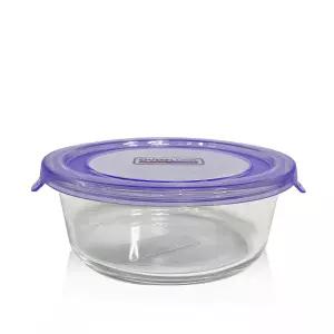 620ml 오븐락 원형 유리반찬통 2호 (원터치)찬기 밀폐