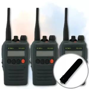 ETECH 이테크 NIS-400D NIS400D 고출력 업무용 디지털 무전기 + 고감도 숏안테나 3대 세트 