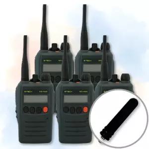 ETECH 이테크 NIS-400D NIS400D 고출력 업무용 디지털 무전기 + 고감도 숏안테나 5대 세트 