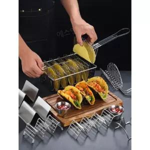 타코 튀김기 그릴 멕시 부리또 바구니 밀또띠아