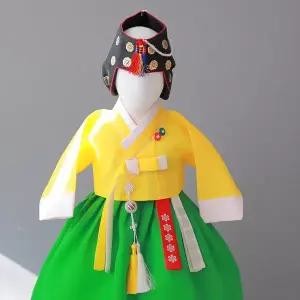 [보리보리/도담도담]재희 노랑저고리 초록 치마 여아 유아 아기 돌 한복 백일-10호